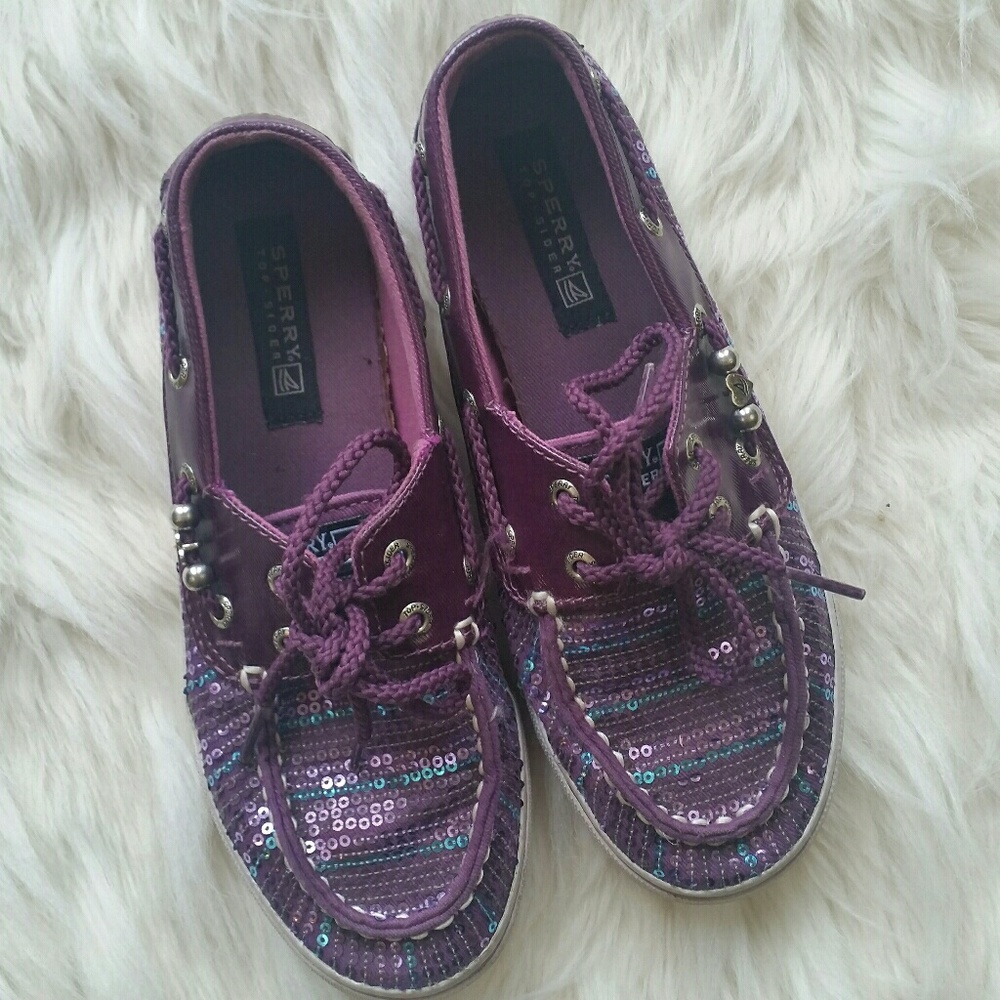 Girls size 3.0m Sperry in Bahama plum